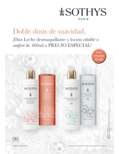 Los dúos de leche y tónico de sothys en el doble de tamaño y a un precio muy económico en estéticacosmética.