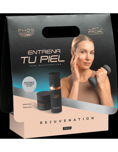 Box con suero y crema Rejuvenation Fhos con tecnología bioluminiscente. Entrega gratuita en 24h en EstéticaCosmética.