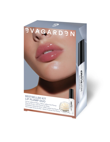 Best Seller Kit LIP PLUMP DUO. Rise Lip Scrub + Hot Plump Lip Gloss. EstéticaCosmética.